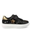 Baskets NOIR Fille Motif Etoiles Scratch