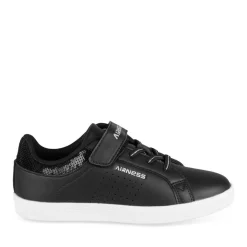 Baskets NOIR Fille Motif Uni Scratch