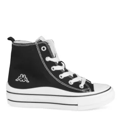 Baskets NOIR Fille Motif Uni Lacets