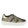 Baskets NOIR Fille Motif Uni A Enfiler