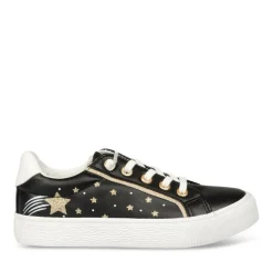 Baskets NOIR Fille Motif Etoiles Fermeture éclair