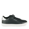 Baskets NOIR Fille Motif Uni Lacets