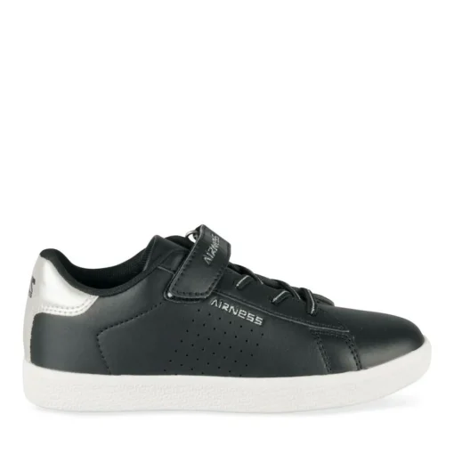 Baskets NOIR Fille Motif Uni Lacets