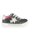 Baskets NOIR Fille Motif Paillettes Lacets