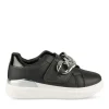 Baskets NOIR Fille Motif Chaîne Scratch