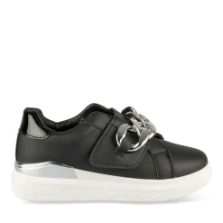 Baskets NOIR Fille Motif Chaîne Scratch