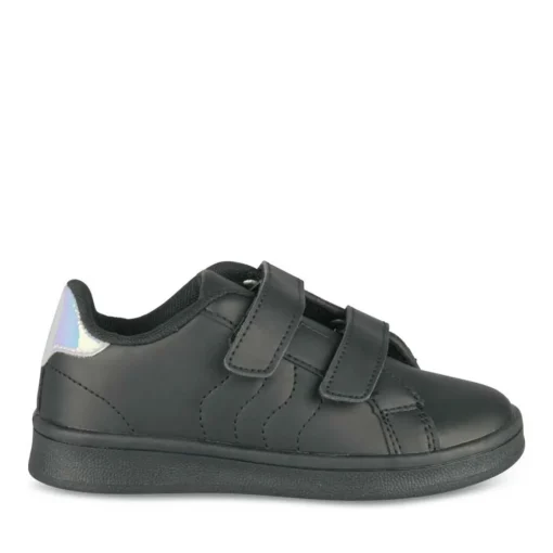 Baskets NOIR Fille Motif Iridescent Scratch