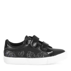 Baskets NOIR Fille Motif Uni Scratch