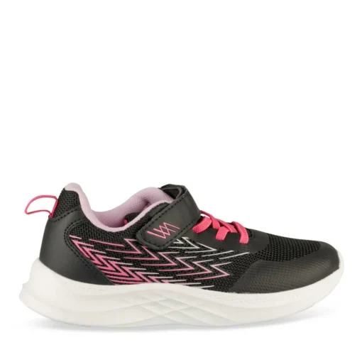 Baskets NOIR Fille Motif Uni Scratch