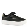 Baskets NOIR Fille Motif Uni Scratch