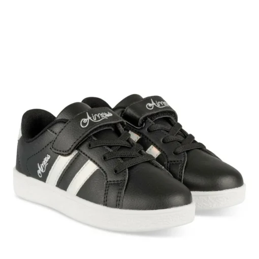 Baskets NOIR Fille Motif Uni Scratch