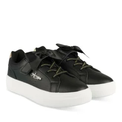 Baskets NOIR Fille Motif Uni Scratch