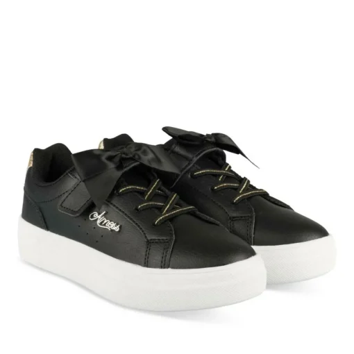 Baskets NOIR Fille Motif Uni Scratch
