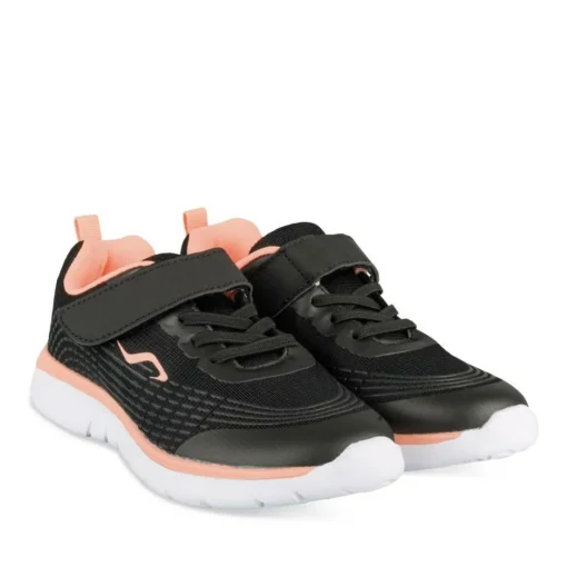Baskets NOIR Fille Motif Uni Scratch