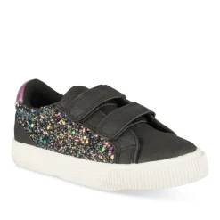 Baskets NOIR Fille Motif Paillettes Scratch