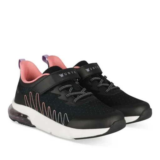 Baskets NOIR Fille Motif Uni Scratch