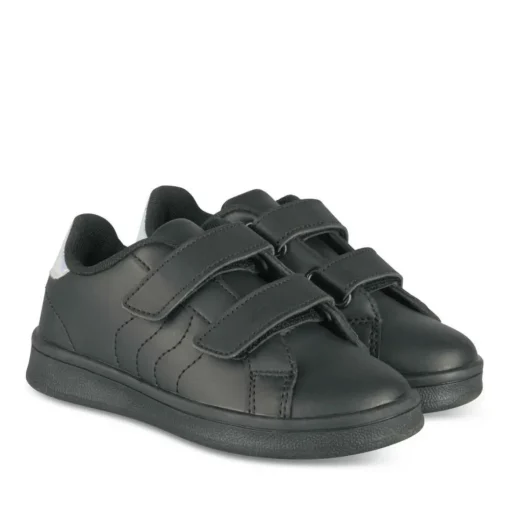 Baskets NOIR Fille Motif Iridescent Scratch