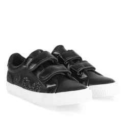 Baskets NOIR Fille Motif Uni Scratch