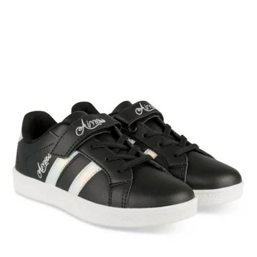 Baskets NOIR Fille Motif Uni Scratch