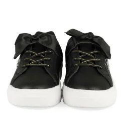 Baskets NOIR Fille Motif Uni Scratch