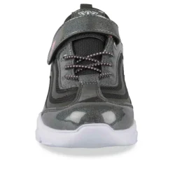 Baskets NOIR Fille Motif Iridescent Scratch