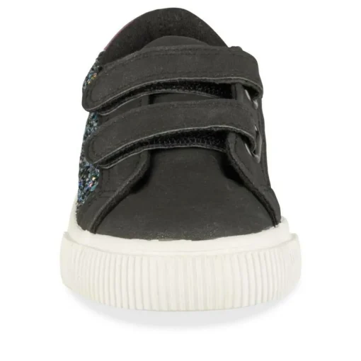 Baskets NOIR Fille Motif Paillettes Scratch