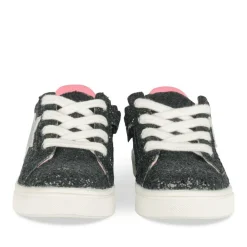 Baskets NOIR Fille Motif Paillettes Lacets