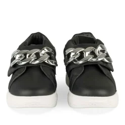Baskets NOIR Fille Motif Chaîne Scratch