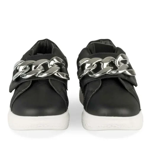 Baskets NOIR Fille Motif Chaîne Scratch