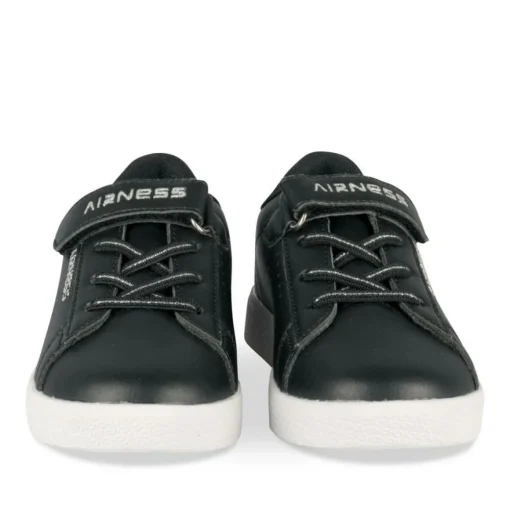 Baskets NOIR Fille Motif Uni Lacets