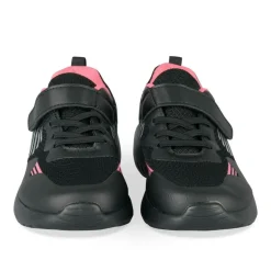 Baskets NOIR Fille Motif Uni A Enfiler