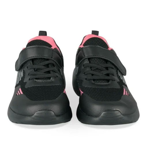 Baskets NOIR Fille Motif Uni A Enfiler