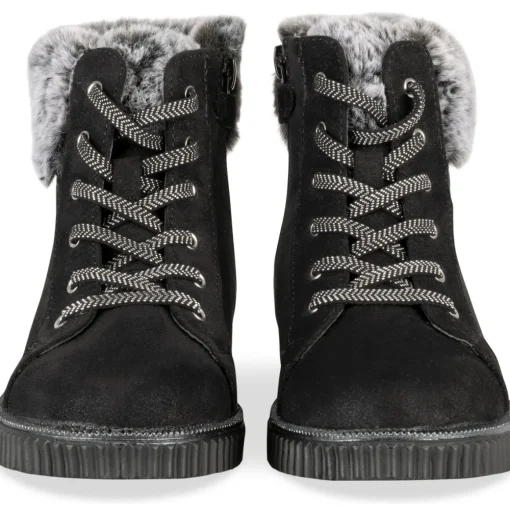 Baskets NOIR Fille Motif Uni Elastique + Fermeture éclair