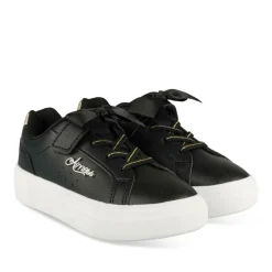 Baskets NOIR Fille Motif Uni Scratch