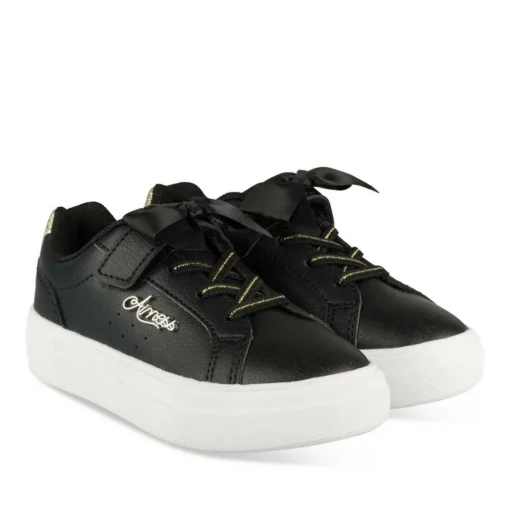Baskets NOIR Fille Motif Uni Scratch