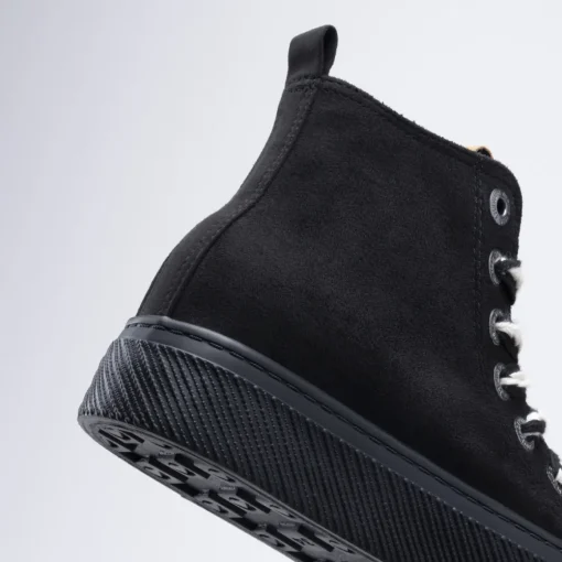 Baskets NOIR Fille Motif Uni Lacets