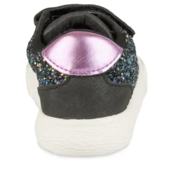 Baskets NOIR Fille Motif Paillettes Scratch
