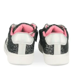 Baskets NOIR Fille Motif Paillettes Lacets