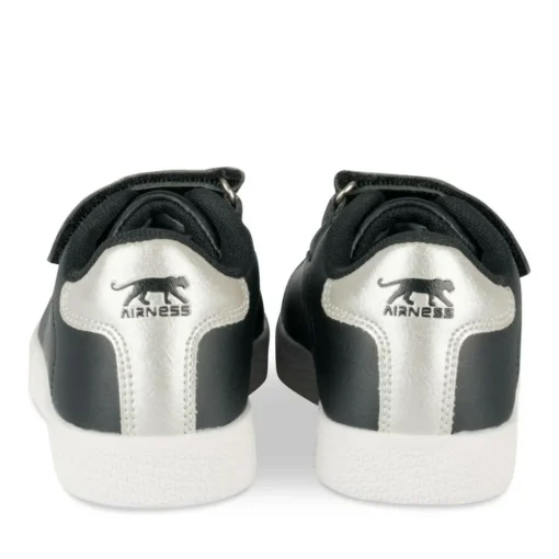 Baskets NOIR Fille Motif Uni Lacets