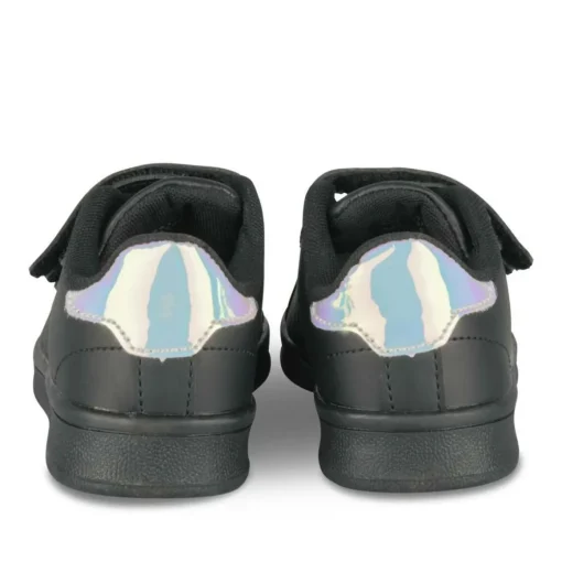 Baskets NOIR Fille Motif Iridescent Scratch
