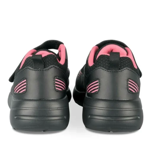 Baskets NOIR Fille Motif Uni A Enfiler