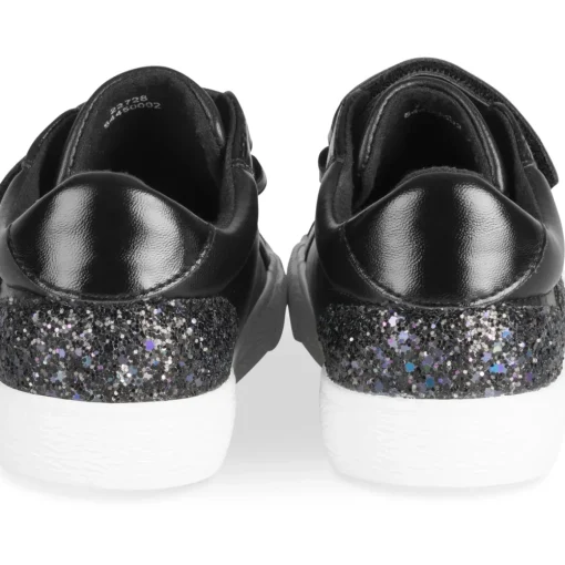 Baskets NOIR Fille Motif Uni Scratch