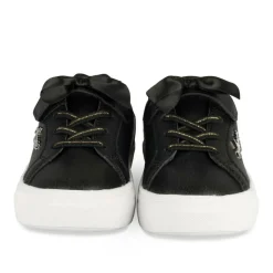 Baskets NOIR Fille Motif Uni Scratch