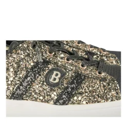 Baskets NOIR Fille Motif Uni A Enfiler