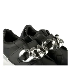 Baskets NOIR Fille Motif Chaîne Scratch