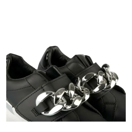 Baskets NOIR Fille Motif Chaîne Scratch