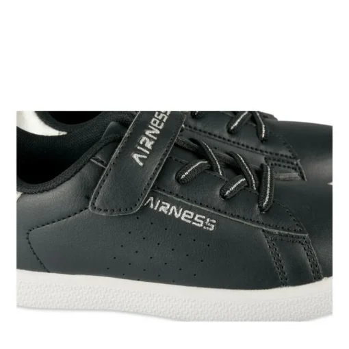 Baskets NOIR Fille Motif Uni Lacets