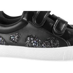 Baskets NOIR Fille Motif Uni Scratch