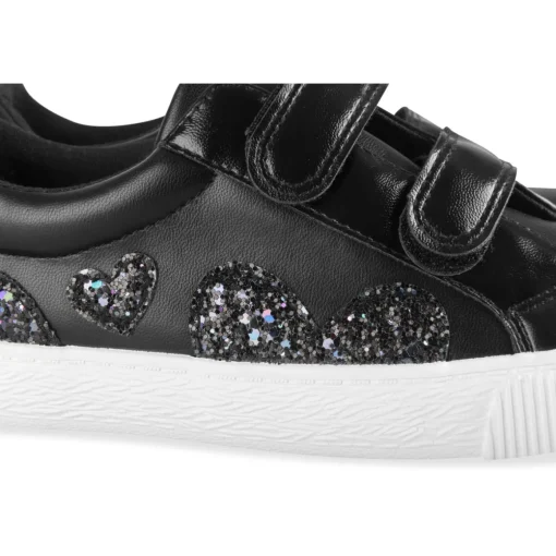 Baskets NOIR Fille Motif Uni Scratch