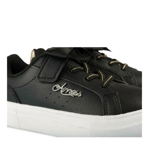 Baskets NOIR Fille Motif Uni Scratch